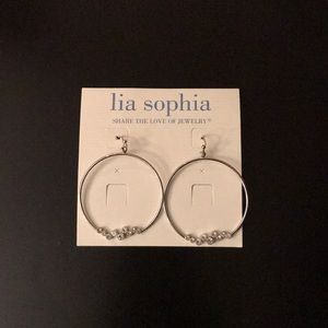 💖REDUCED💖 Lia Sophia Hoop Rhinestone Earrings